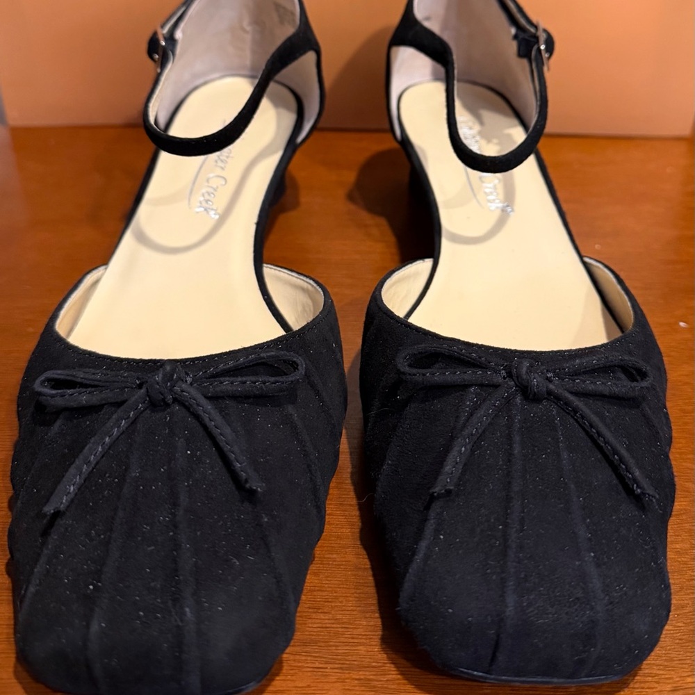 Coldwater Creek Black Flats with Bow Detail